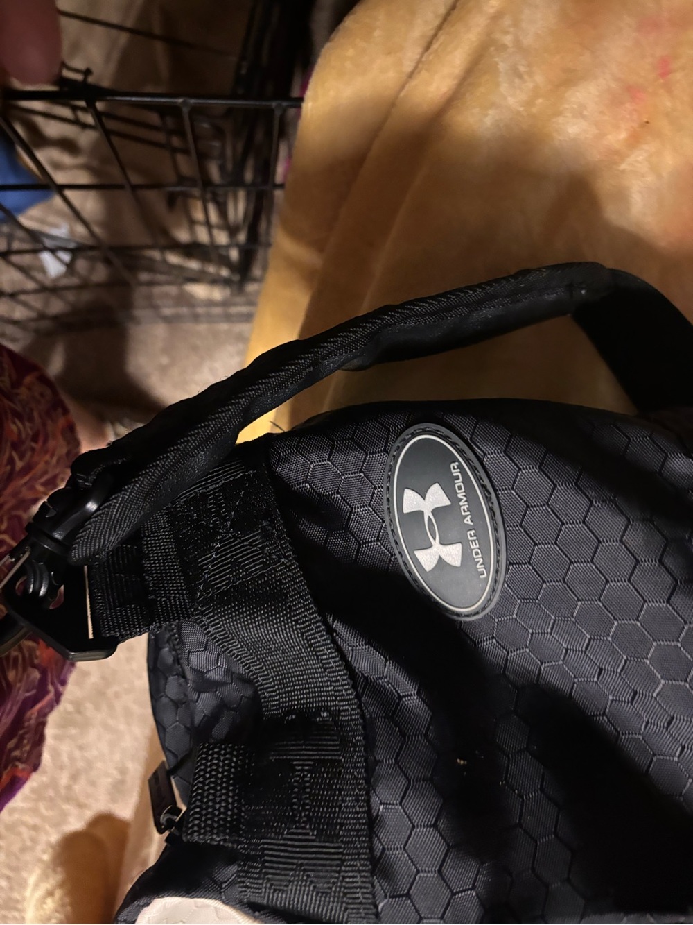 Under Armour Black Hex Texture Crossbody Messenger